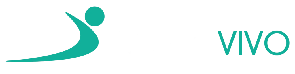 Logotipo branco da Clínica Corpo Vivo Alpha, projetado para uso no rodapé do site em fundos claros.